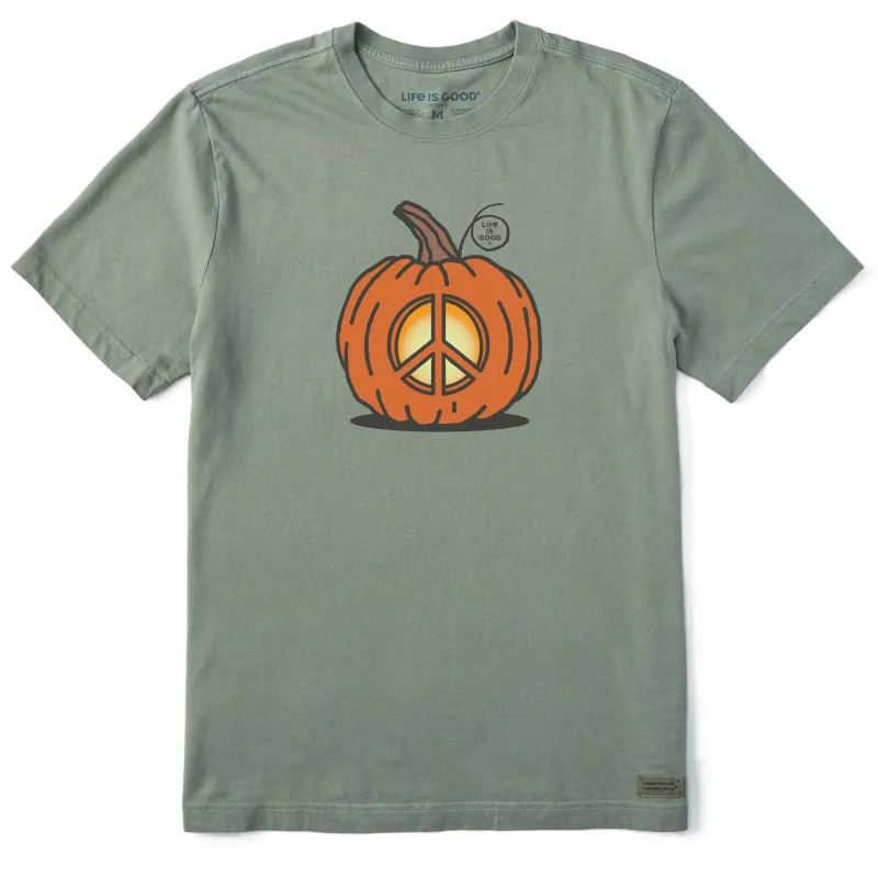 Men's Peace Pumpkin Short Sleeve Tee sold by Life is Good