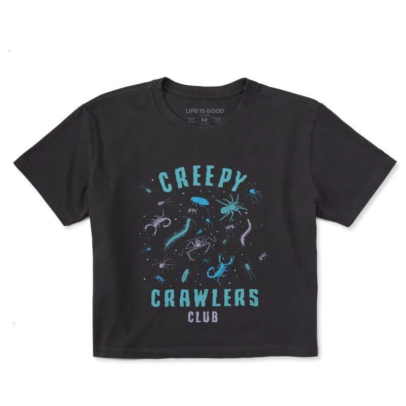 Women's Creepy Crawlers Club Short Sleeve Crusher Boxy Tee sold by Life is Good