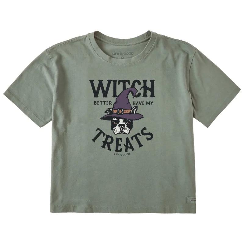 Women's Witch Better Have My Treats Short Sleeve Crusher Boxy Tee sold by Life is Good