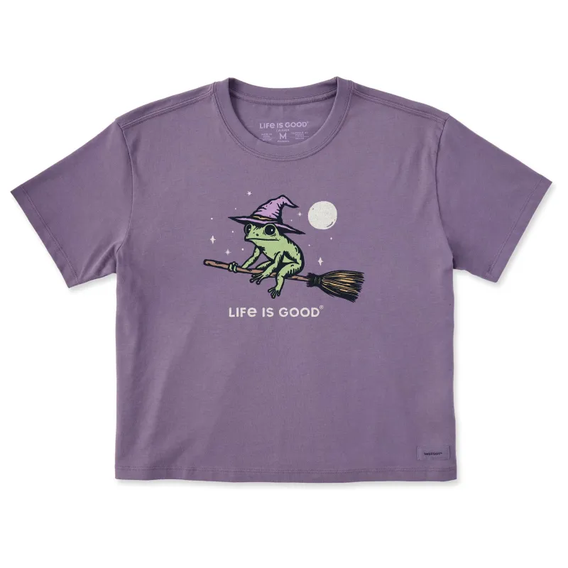 Women's Witch Frog Short Sleeve Crusher Boxy Tee sold by Life is Good