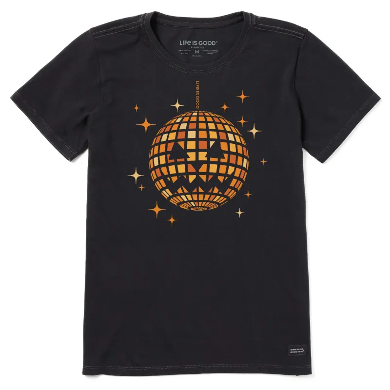 Women's Disco Jack-O-Lantern Short Sleeve Tee sold by Life is Good
