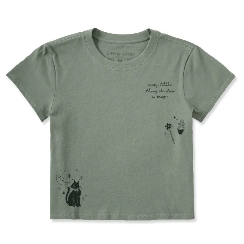 Women's Cat & Moon Crusher-LITE Shrunken Tee sold by Life is Good