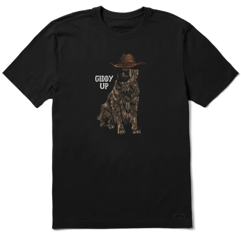 Men's Giddy Up Golden Short Sleeve Tee sold by Life is Good