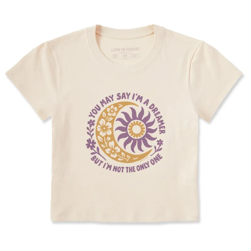 Women's You May Say I'm a Dreamer Sun Moon Crusher-LITE Shrunken Tee sold by Life is Good