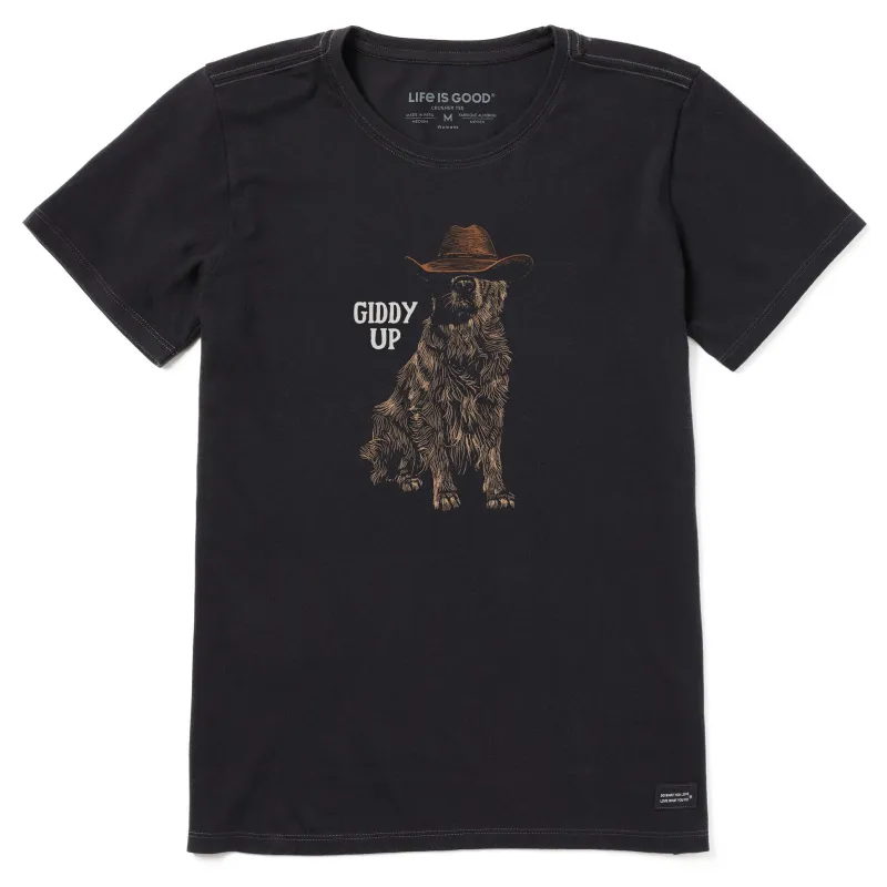 Women's Giddy Up Golden Short Sleeve Tee sold by Life is Good