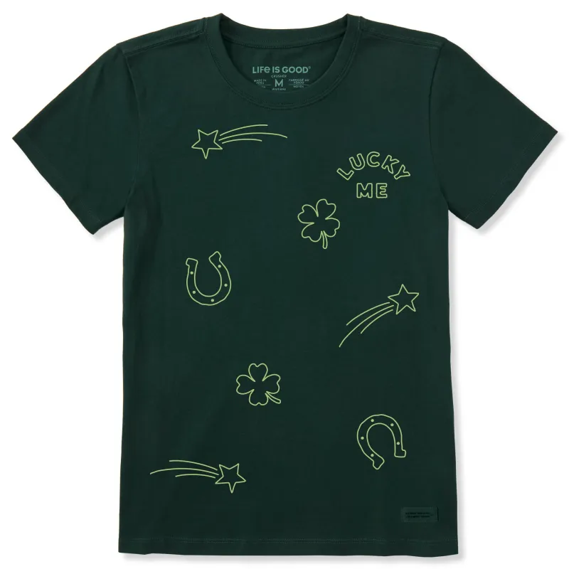 Women's Lucky Me Short Sleeve Crusher Tee sold by Life is Good