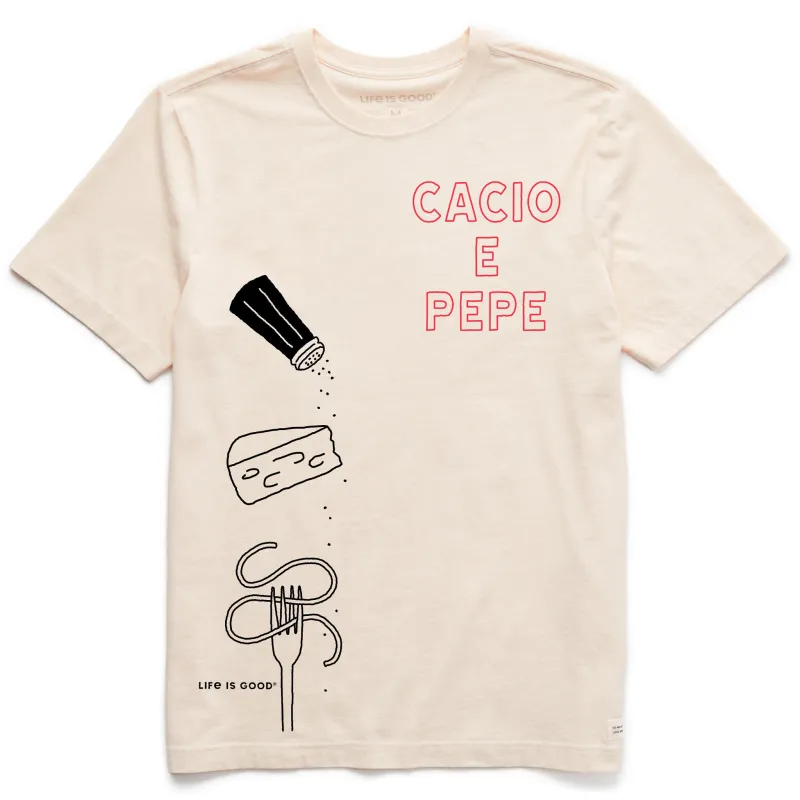 Men's Cacio e Pepe Short Sleeve Crusher Tee sold by Life is Good