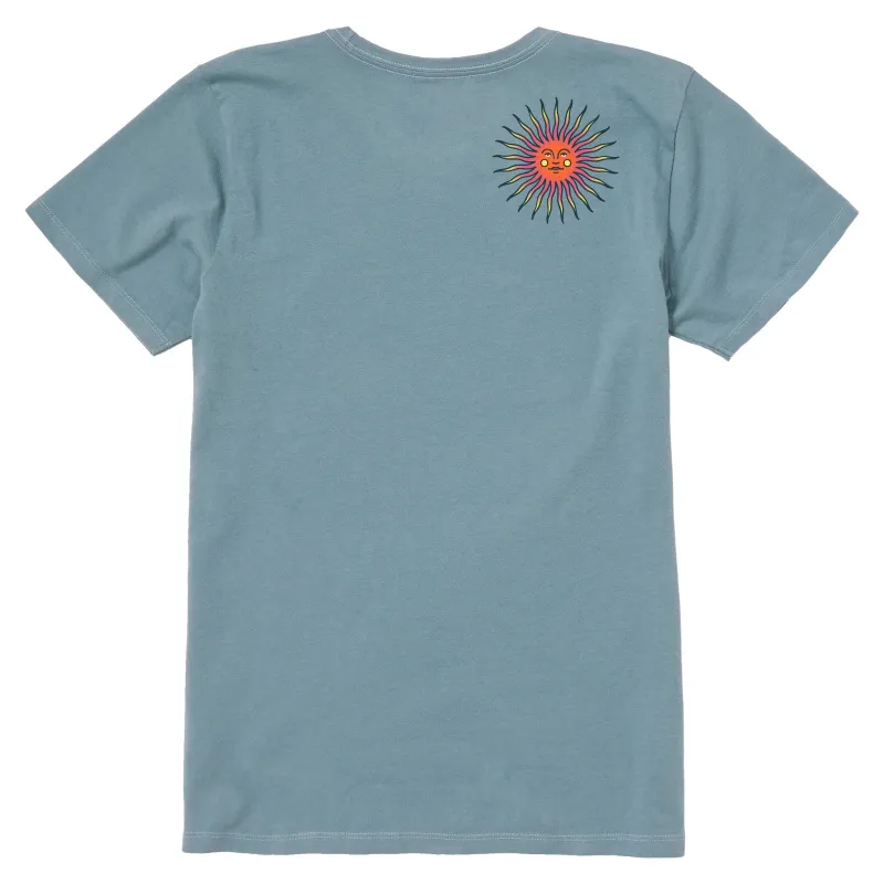 Women's Wavy Sun Short Sleeve Crusher Tee sold by Life is Good