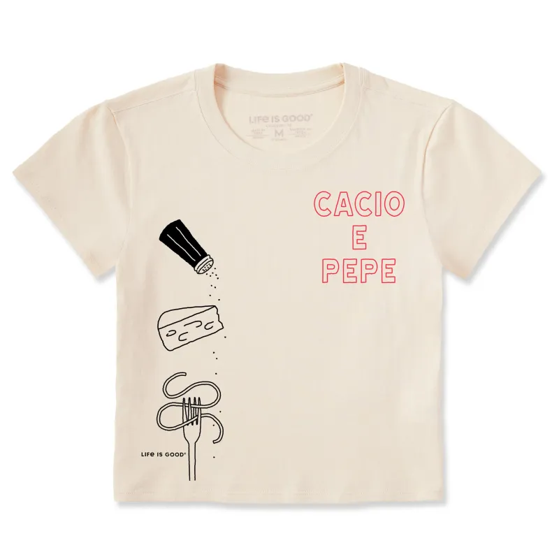 Women's Cacio e Pepe Crusher-LITE Shrunken Tee sold by Life is Good