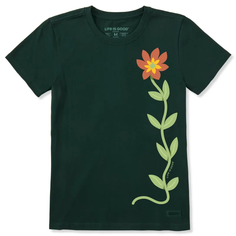 Women's Climbing Flower Short Sleeve Crusher Tee sold by Life is Good