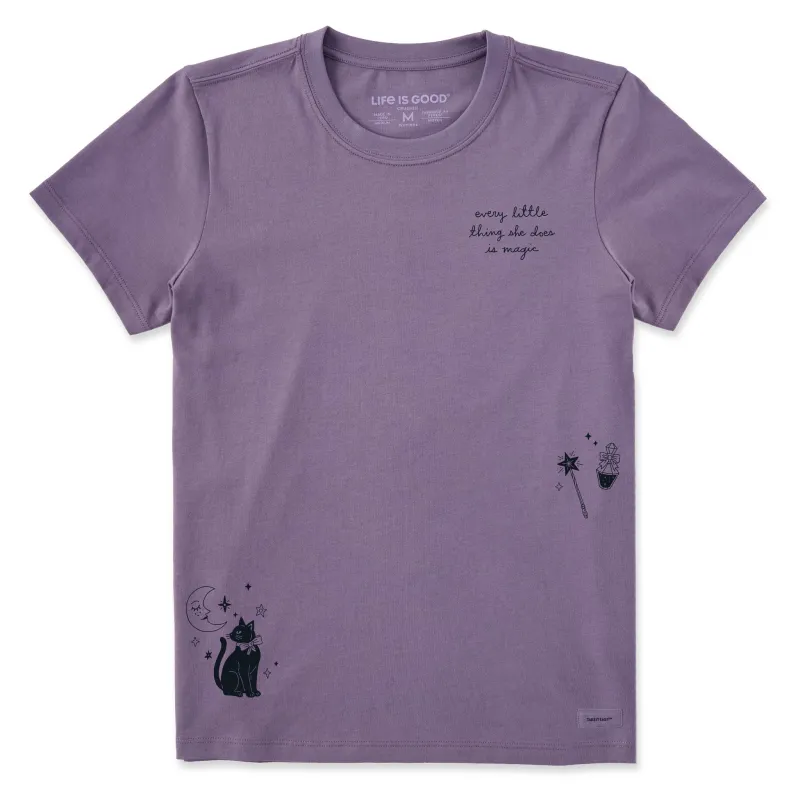 Women's Cat & Moon Short Sleeve Crusher Tee sold by Life is Good