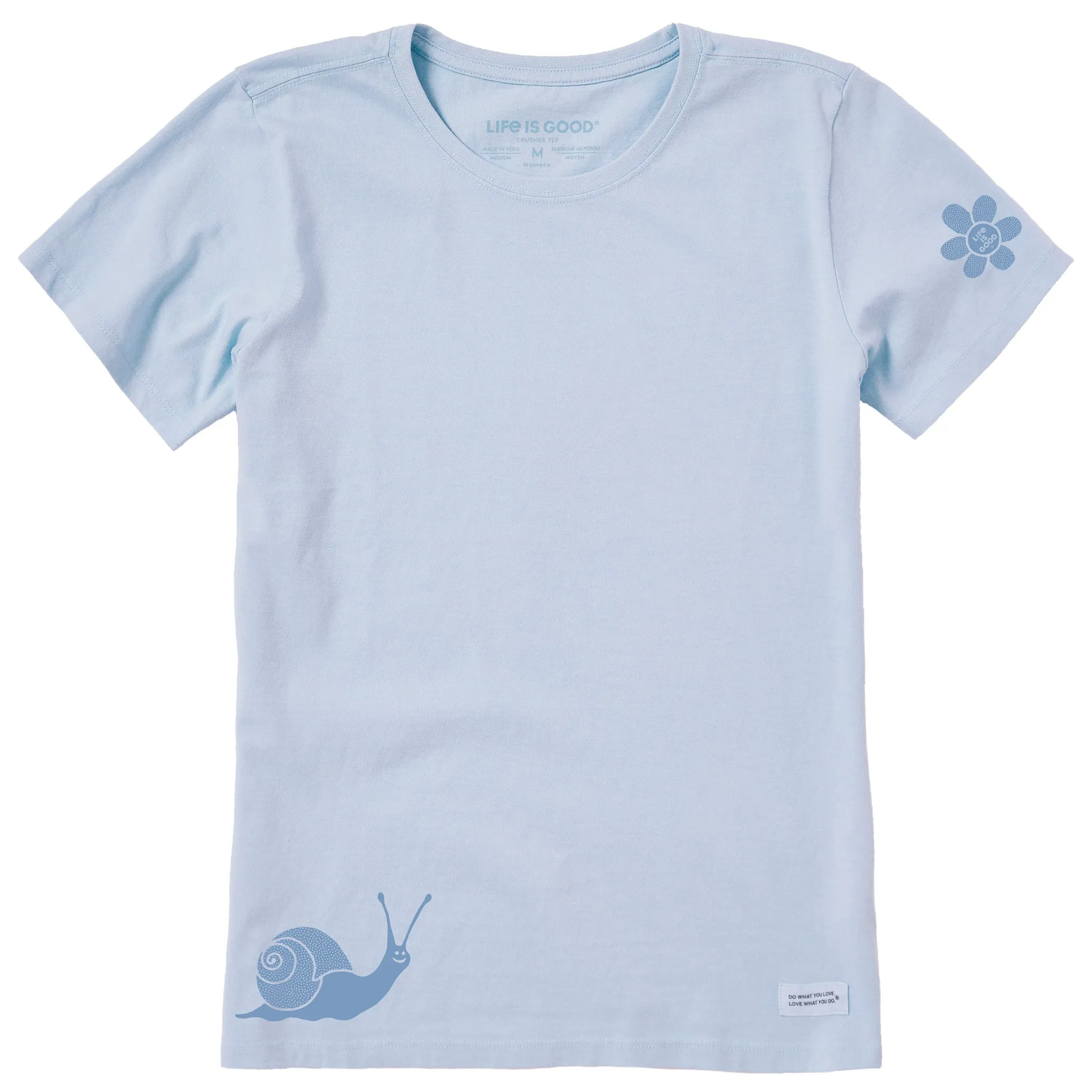 Women's Happy Snail Short Sleeve Crusher Tee sold by Life is Good