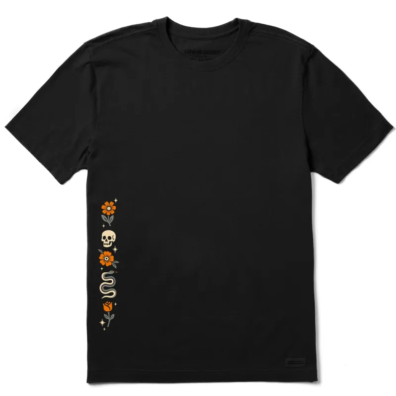 Men's Skull & Snake Flowers Short Sleeve Crusher Tee sold by Life is Good