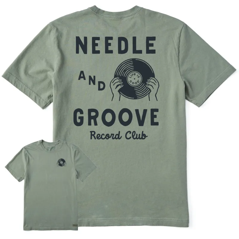 Men's Needle and Groove Record Club Short Sleeve Tee sold by Life is Good