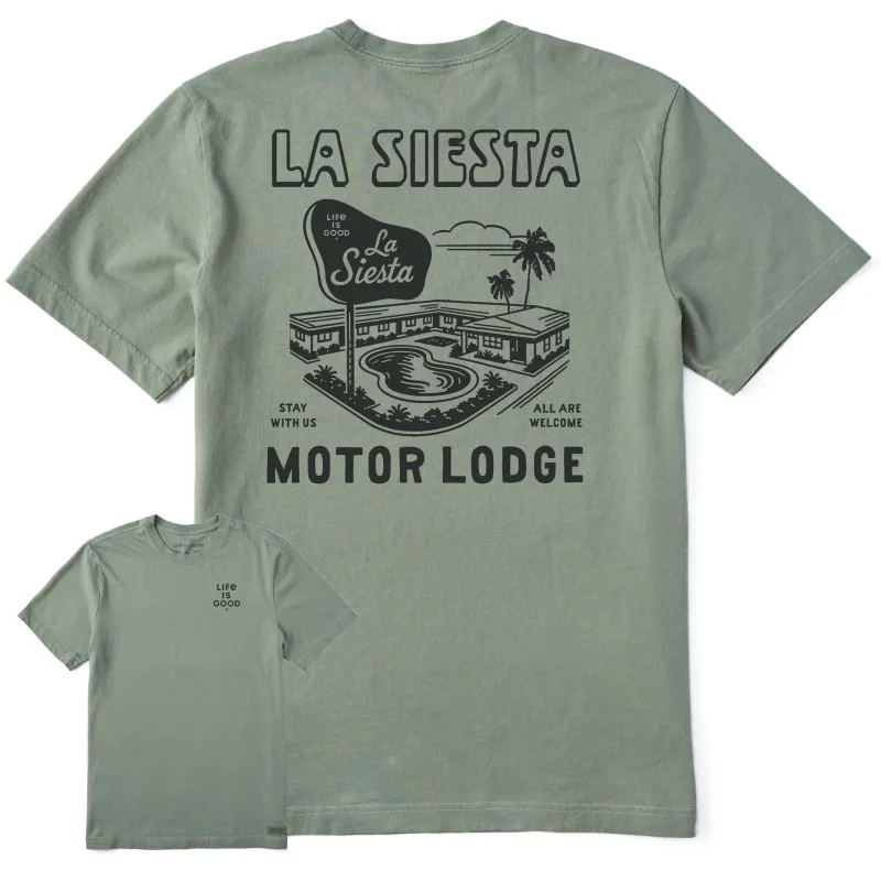 Men's La Siesta Motor Lodge Short Sleeve Tee sold by Life is Good