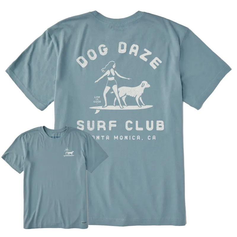 Men's Dog Daze Surf Club Short Sleeve Crusher Tee sold by Life is Good