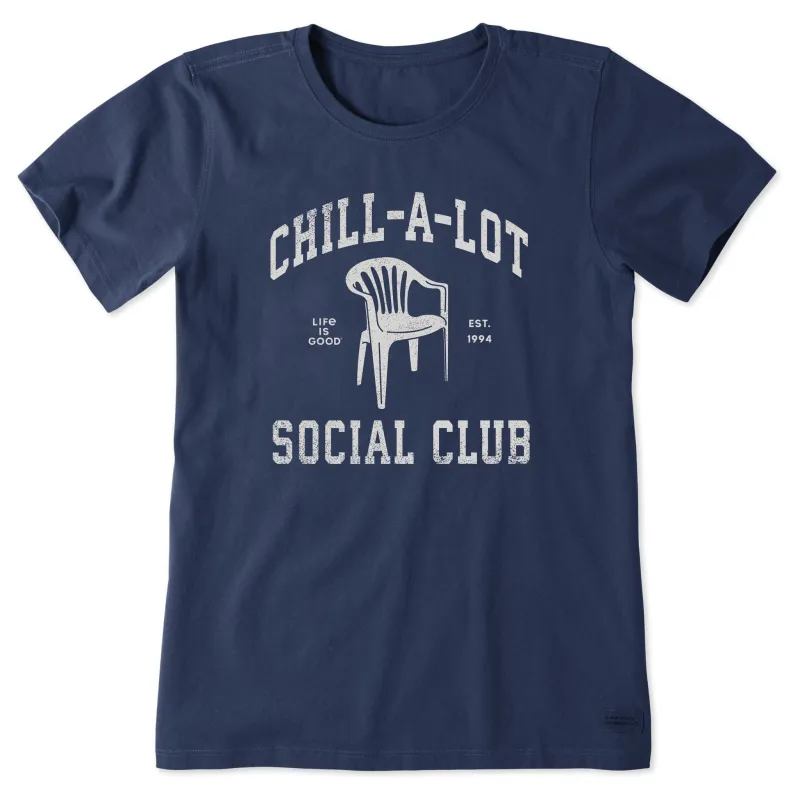 Women's Chill-a-lot Social Club Short Sleeve Tee sold by Life is Good