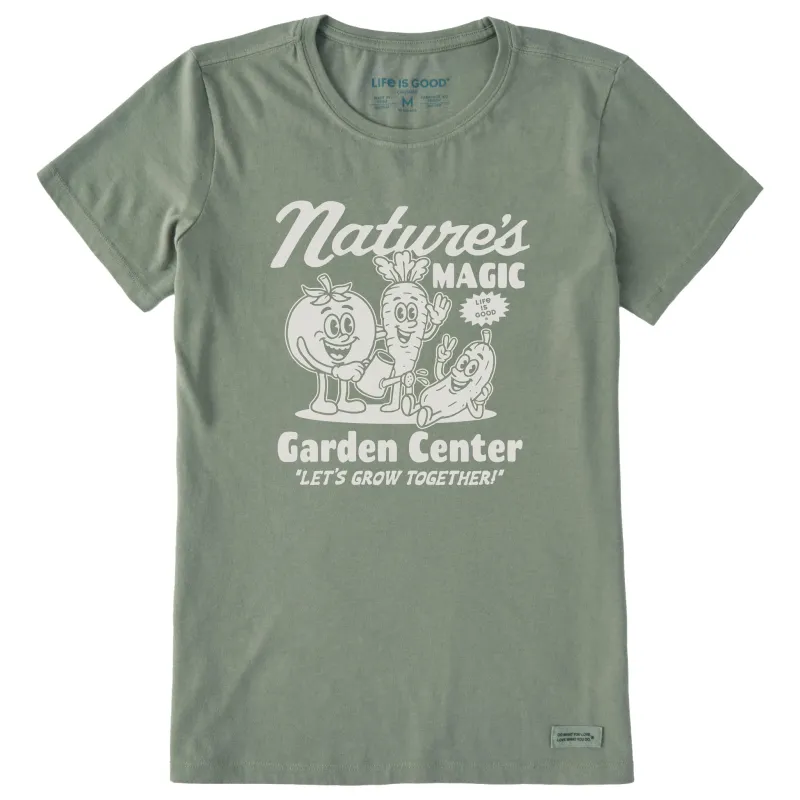 Women's Nature's Magic Garden Center Short Sleeve Crusher Tee sold by Life is Good