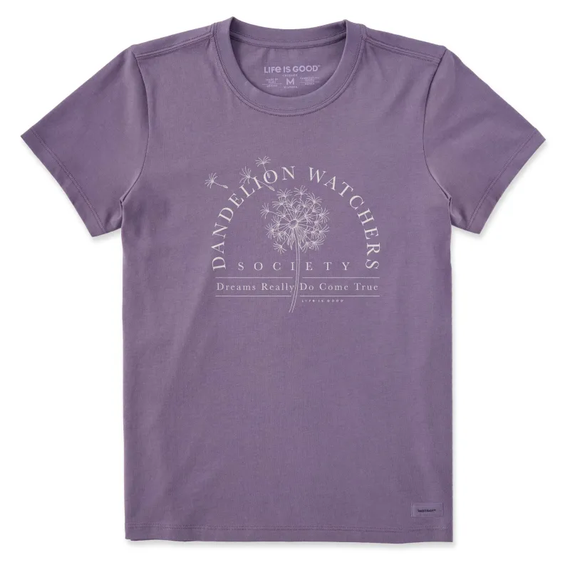 Women's Dandelion Watchers Society Short Sleeve Crusher Tee sold by Life is Good