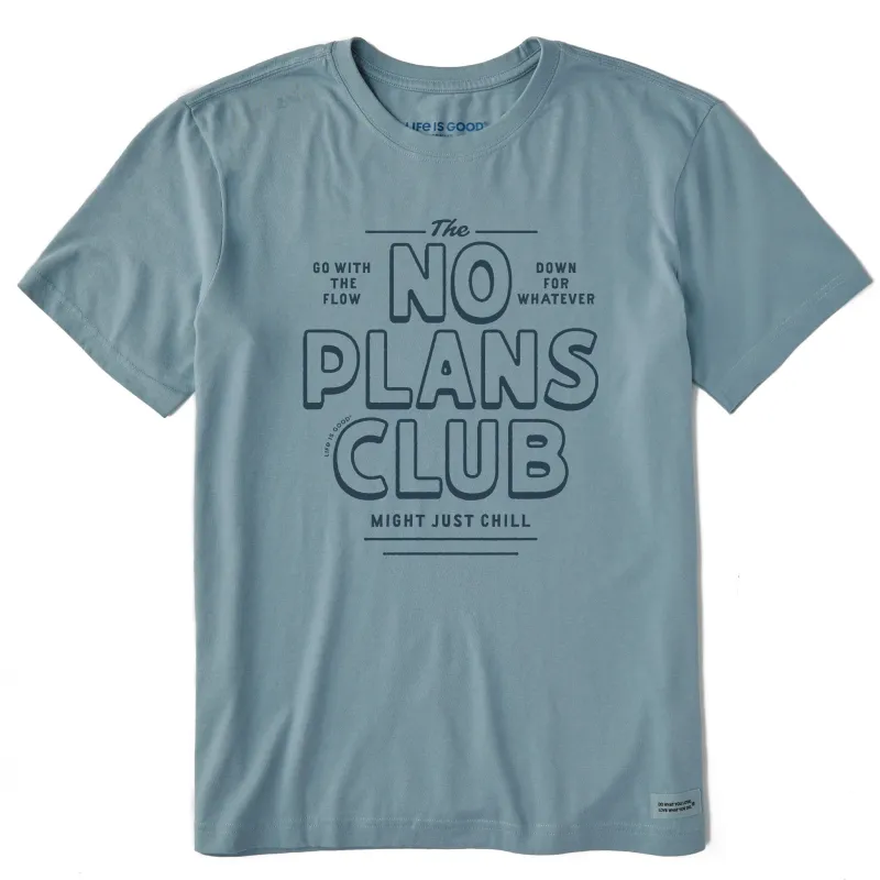 Men's No Plans Club Short Sleeve Crusher Tee sold by Life is Good