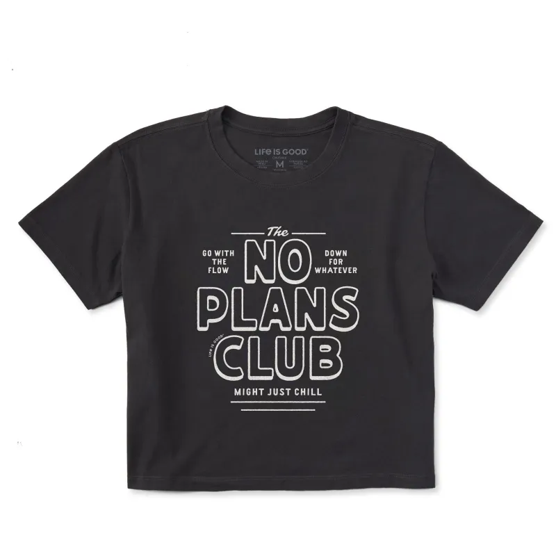 Women's No Plans Club Short Sleeve Crusher Boxy Tee sold by Life is Good