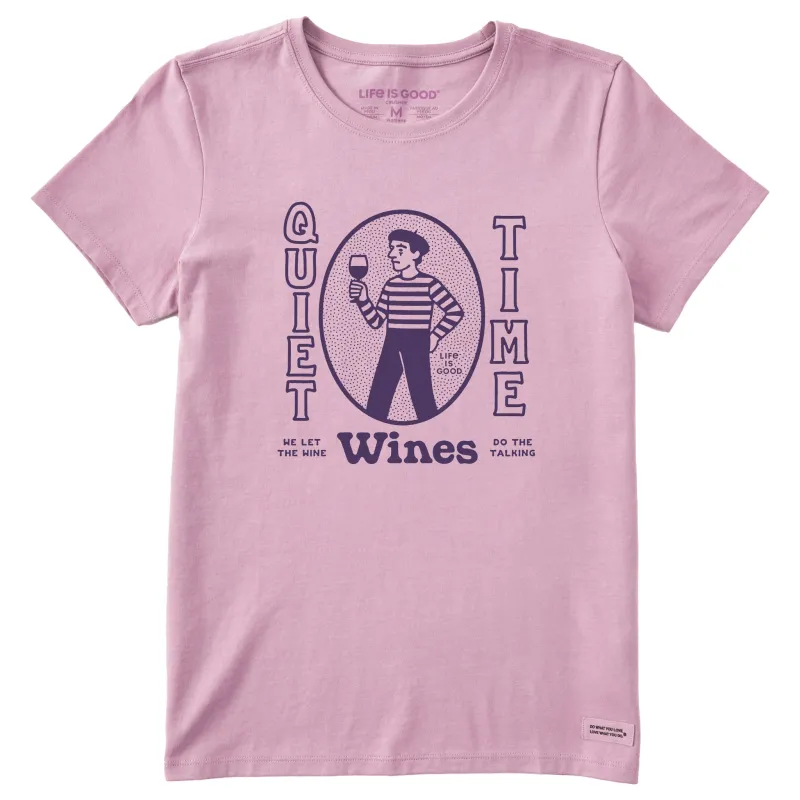 Women's Quiet Time Wines Short Sleeve Crusher Tee sold by Life is Good