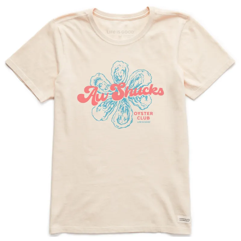 Women's Aw Shucks Oyster Club Short Sleeve Crusher Tee sold by Life is Good