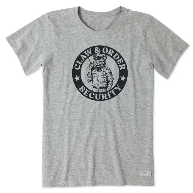 Women's Claw and Order Security Short Sleeve Crusher Tee sold by Life is Good