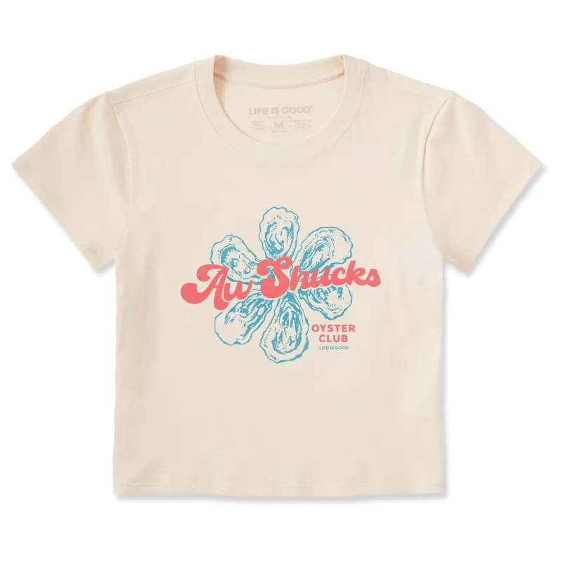 Women's Aw Shucks Oyster Club Crusher-LITE Shrunken Tee sold by Life is Good