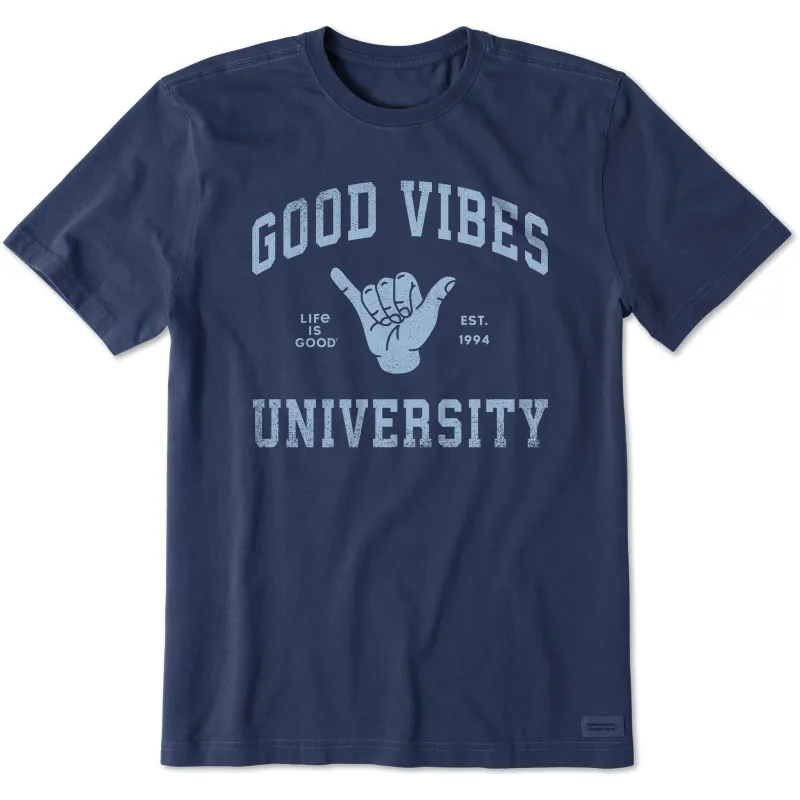Men's Good Vibes University Short Sleeve Tee sold by Life is Good
