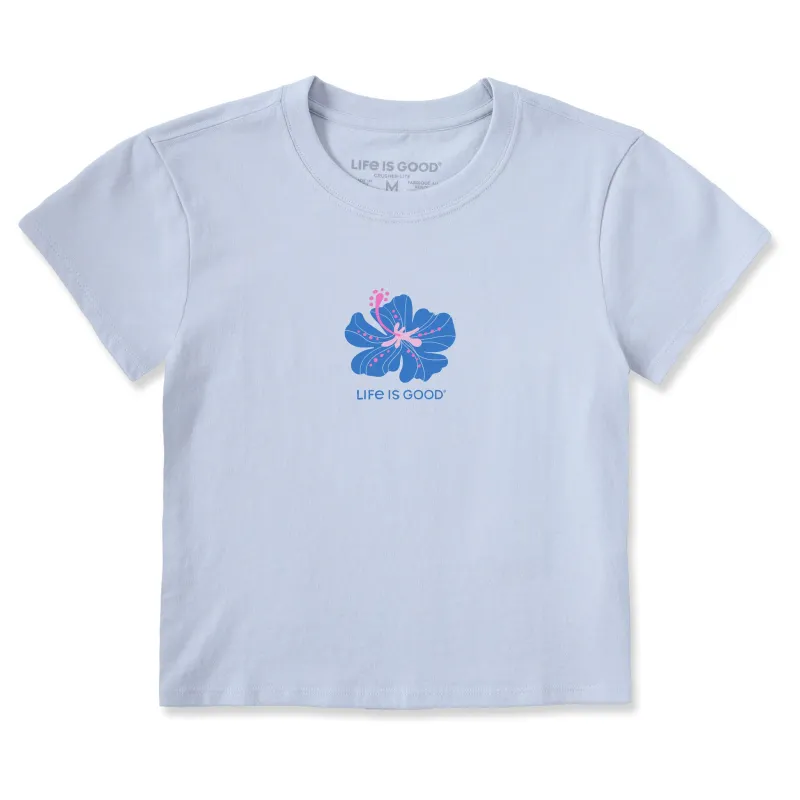 Women's Lone Hibiscus Crusher-LITE Shrunken Tee made by Life is Good