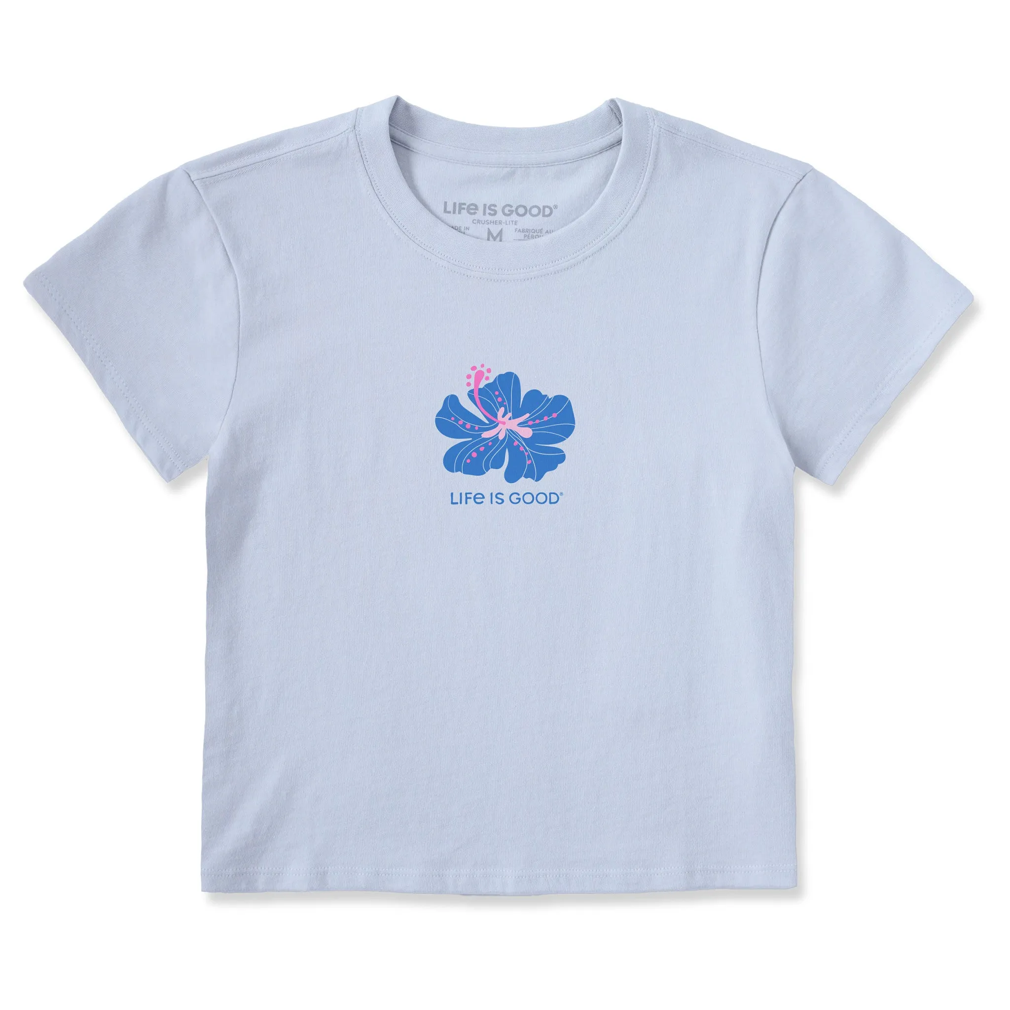 Women's Lone Hibiscus Crusher-LITE Shrunken Tee sold by Life is Good
