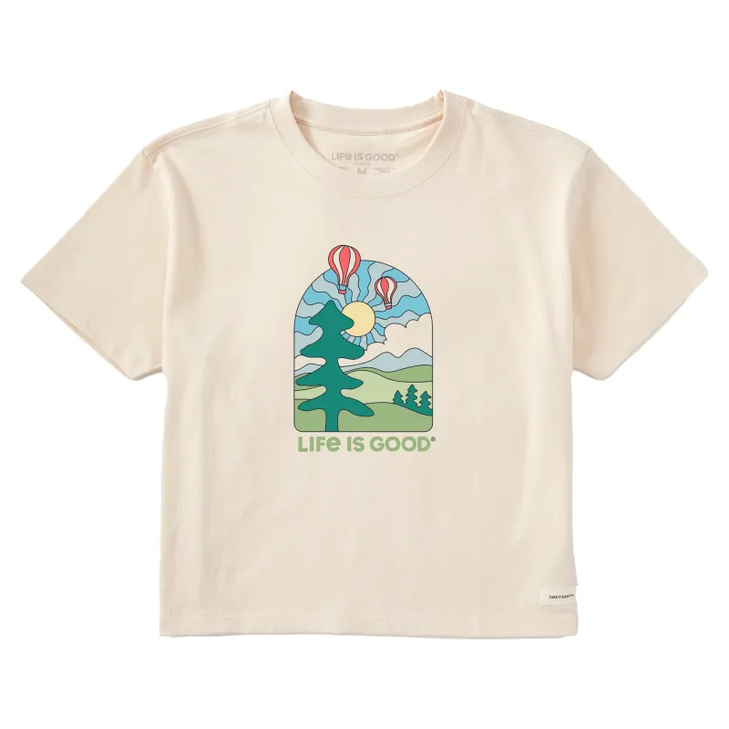 Women's Hot Air Balloons Short Sleeve Crusher Boxy Tee sold by Life is Good