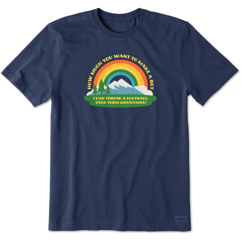 Men's Football Over Them Mountains Short Sleeve Tee sold by Life is Good