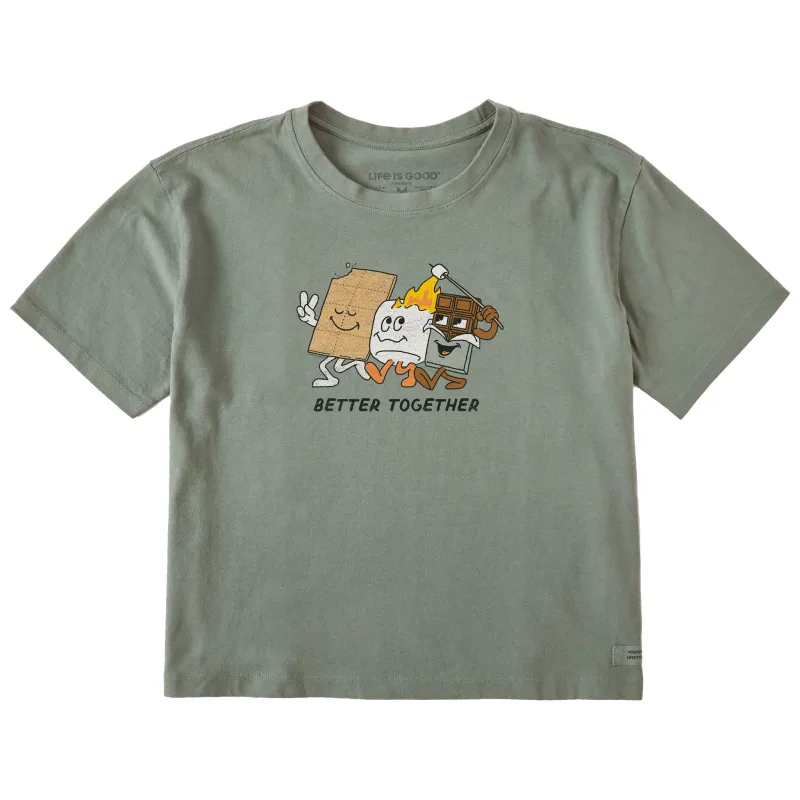 Women's Better Together Smores Short Sleeve Crusher Boxy Tee sold by Life is Good