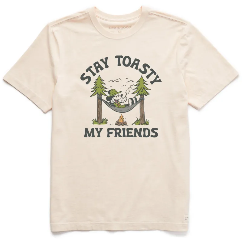 Men's Stay Toasty My Friends Short Sleeve Crusher Tee sold by Life is Good