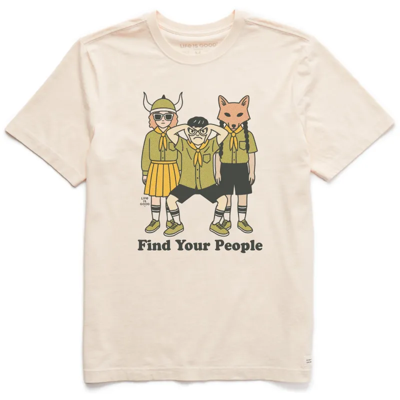 Men's Find Your People Short Sleeve Crusher Tee sold by Life is Good