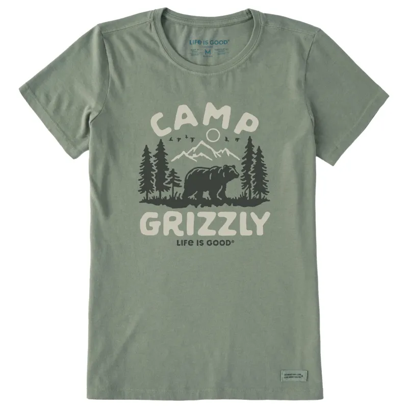Women's Camp Grizzly Short Sleeve Crusher Tee sold by Life is Good