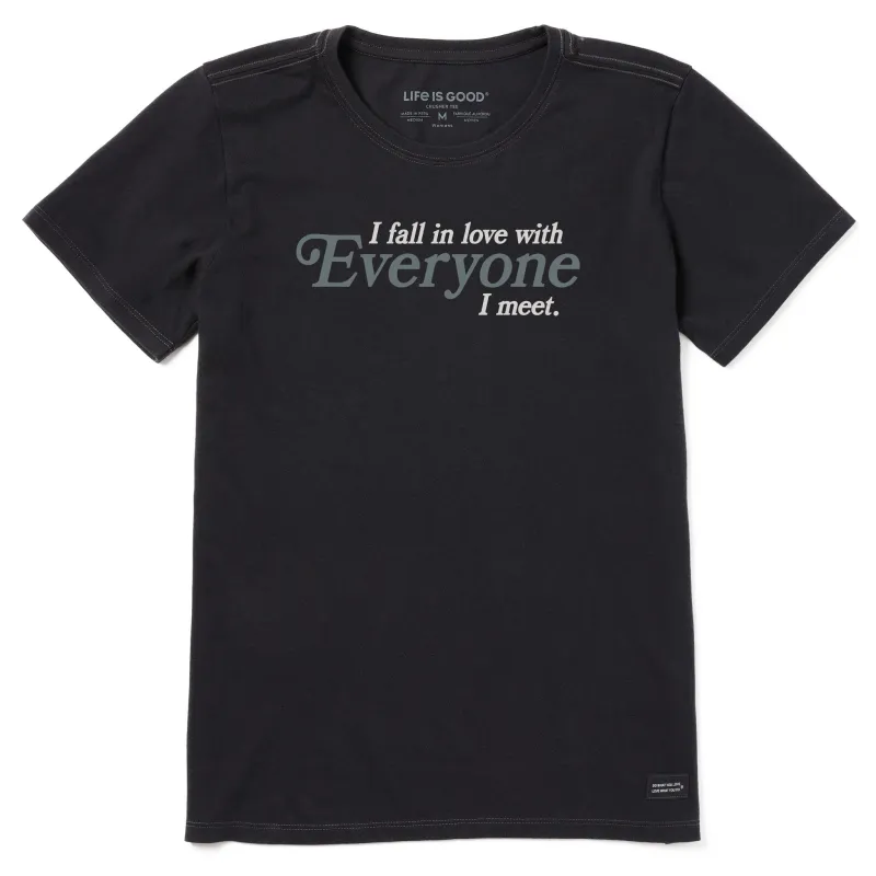 Women's Fall in Love with Everyone Short Sleeve Tee sold by Life is Good