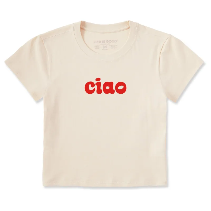 Women's Ciao Bubbly Crusher-LITE Shrunken Tee sold by Life is Good