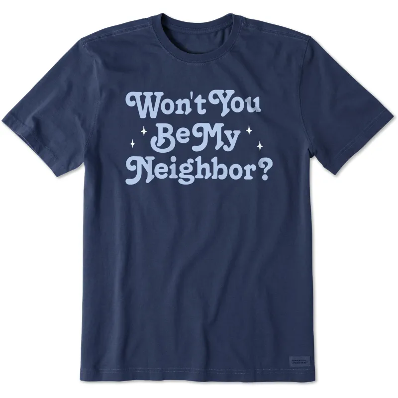Men's Won't You Be My Neighbor Short Sleeve Tee sold by Life is Good
