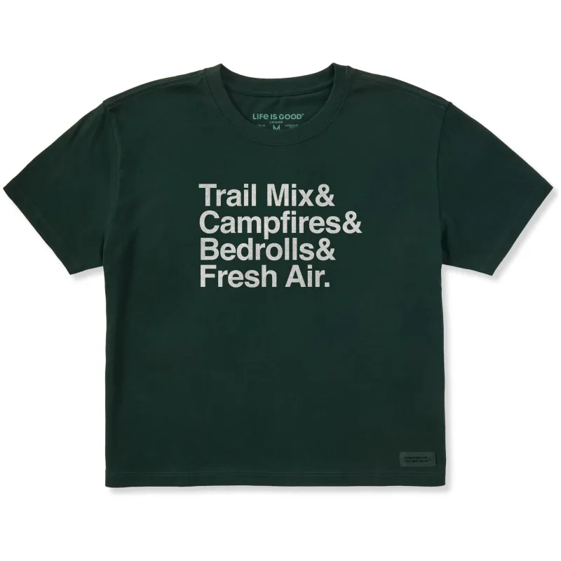 Women's Hiking Stack Short Sleeve Crusher Boxy Tee sold by Life is Good