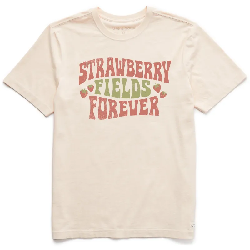 Men's Strawberry Fields Forever Short Sleeve Crusher Tee sold by Life is Good