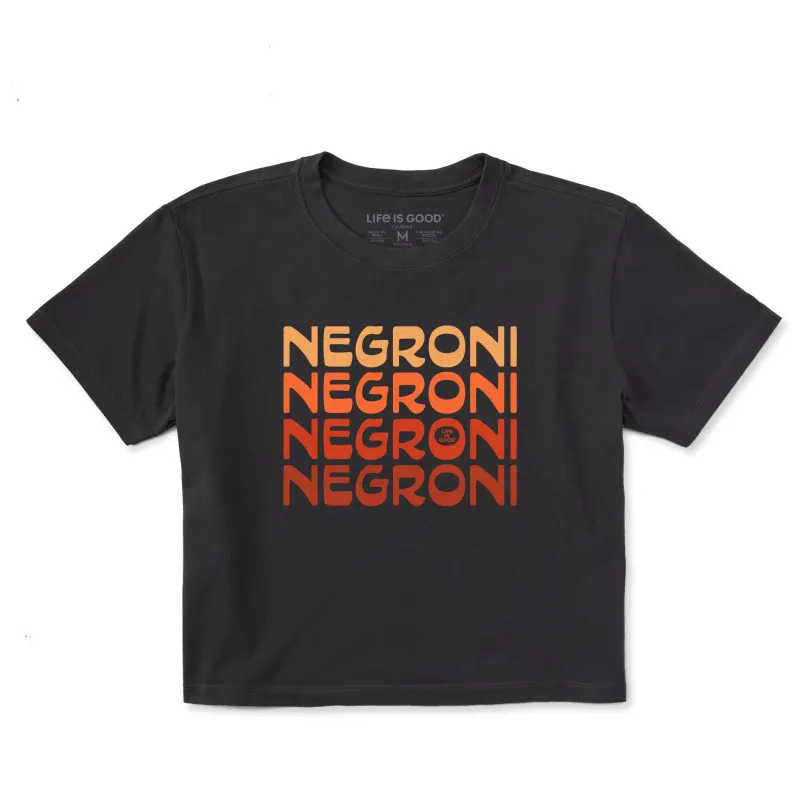Women's Negroni Stack Short Sleeve Crusher Boxy Tee sold by Life is Good