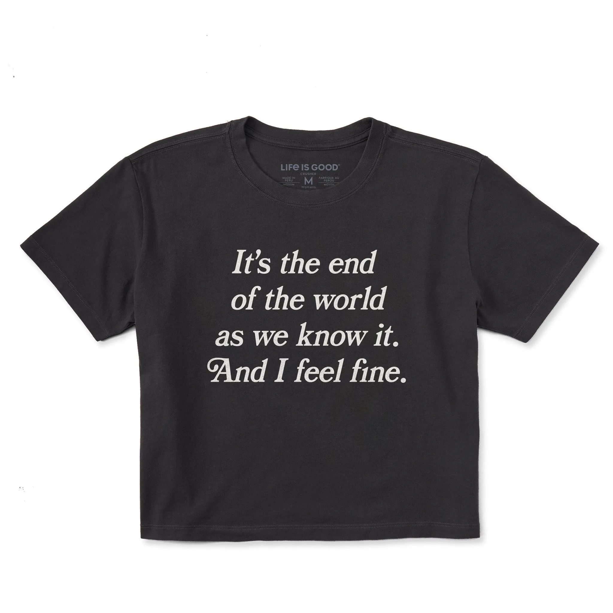 Women's It's the End of the World Short Sleeve Crusher Boxy Tee sold by Life is Good