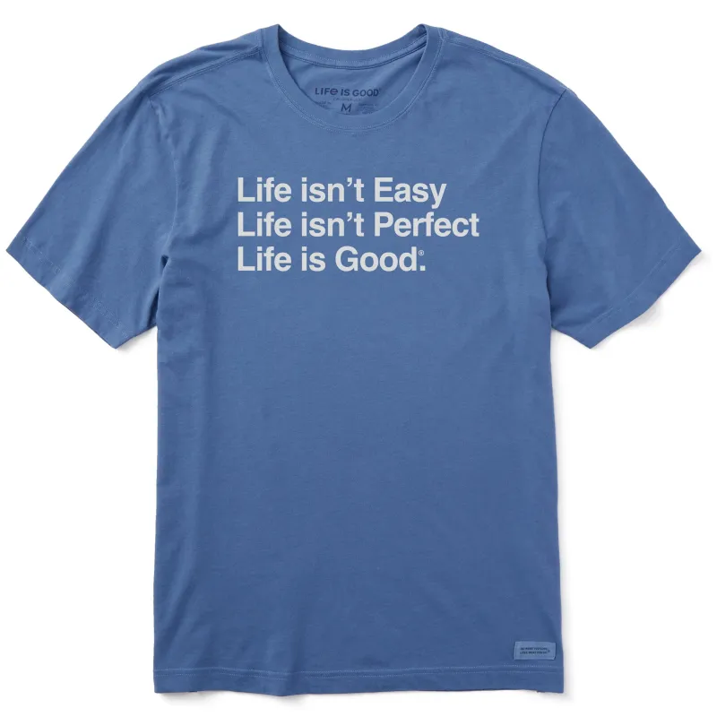 Men's Life Isn't Easy Stack Short Sleeve Tee sold by Life is Good