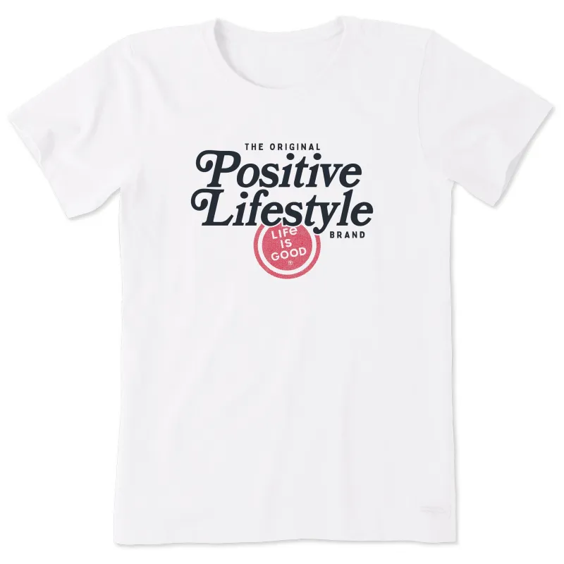 Women's Positive Lifestyle Script Short Sleeve Crusher Tee sold by Life is Good