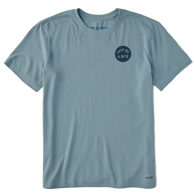 Men's Save Me a Bite Short Sleeve Crusher Tee sold by Life is Good