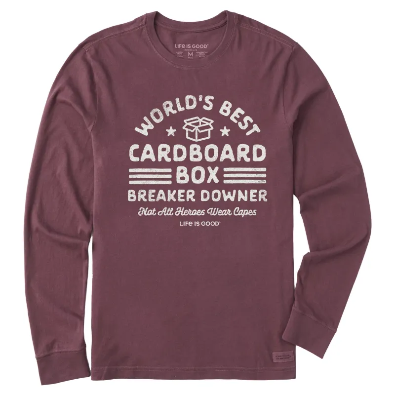 Men's Cardboard Box Breaker Downer Long Sleeve Crusher Tee sold by Life is Good