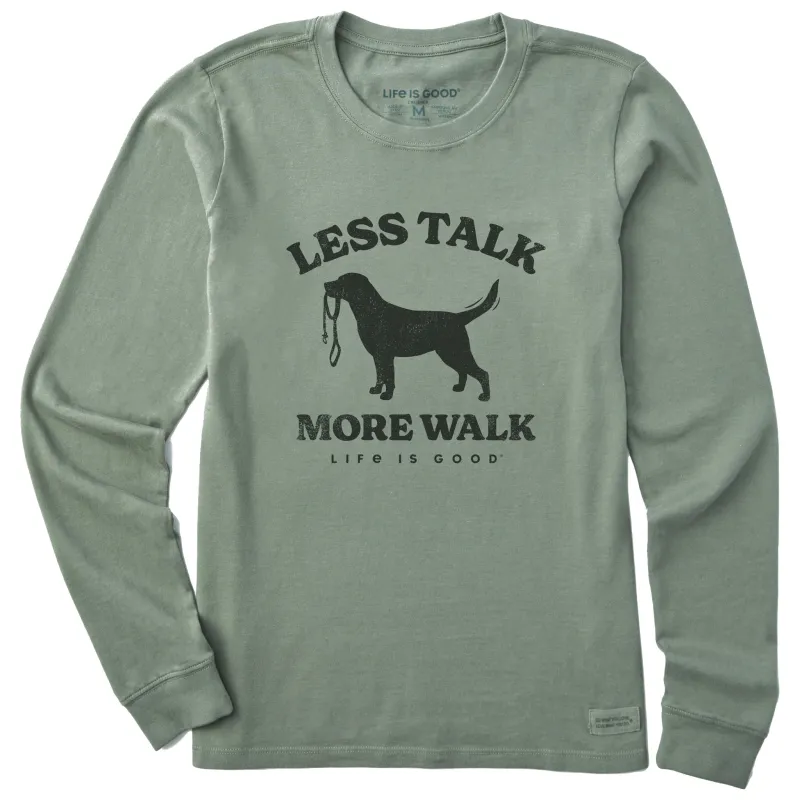 Women's Less Talk More Walk Long Sleeve Crusher Tee made by Life is Good